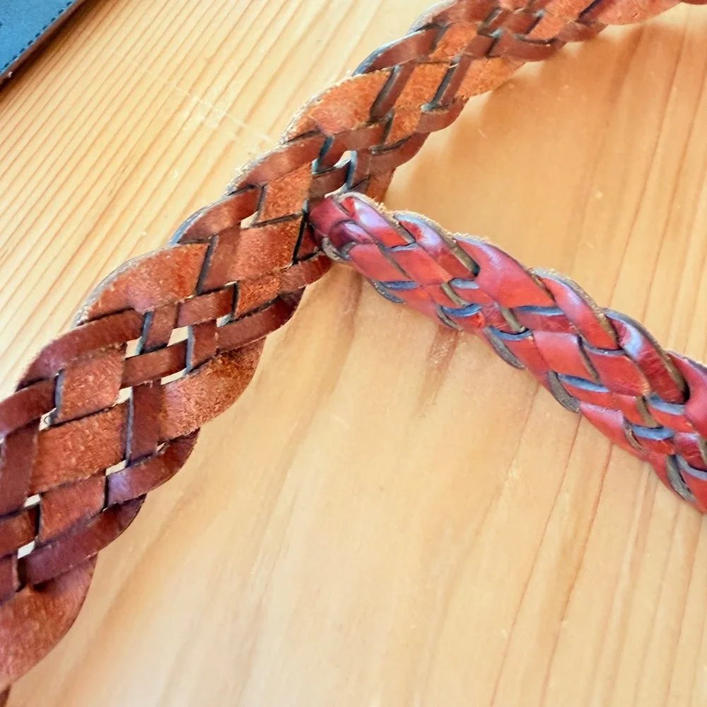 Vintage Turkish Collection Woven‎ Braided Leather Belt